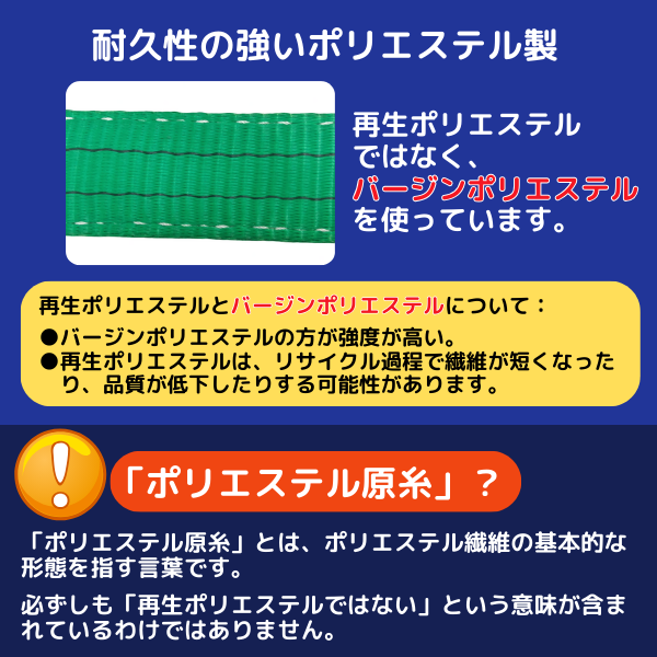 スリングベルト 50mm幅 長さ1m/2m/3m/4m/5m/6m ISO9001認証工場で製造