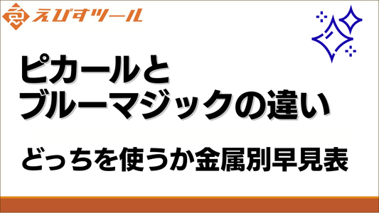 ピカールとブルーマジックの違い｜どっちを使うか金属別早見表