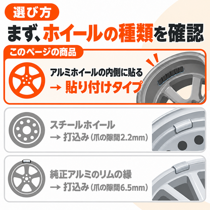 バランスウェイト 貼り付け 板状 鉄製（鉛フリー）ブラック 5g刻み 75g×40本（3kg）アルミホイール用
