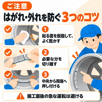 バランスウェイト 貼り付け 板状 鉄製（鉛フリー）シルバー 5g刻み 75g×40本（3kg）アルミホイール用